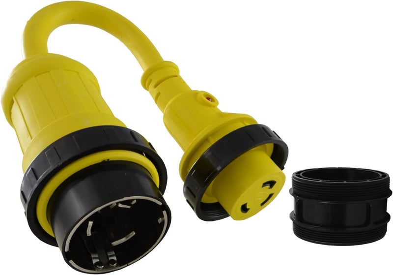 Conntek Marine Shore Pigtail Adapter Cord - 50 Amp 125 Volt Shore Power Plug with 30 Amp Female Connector - Image 1